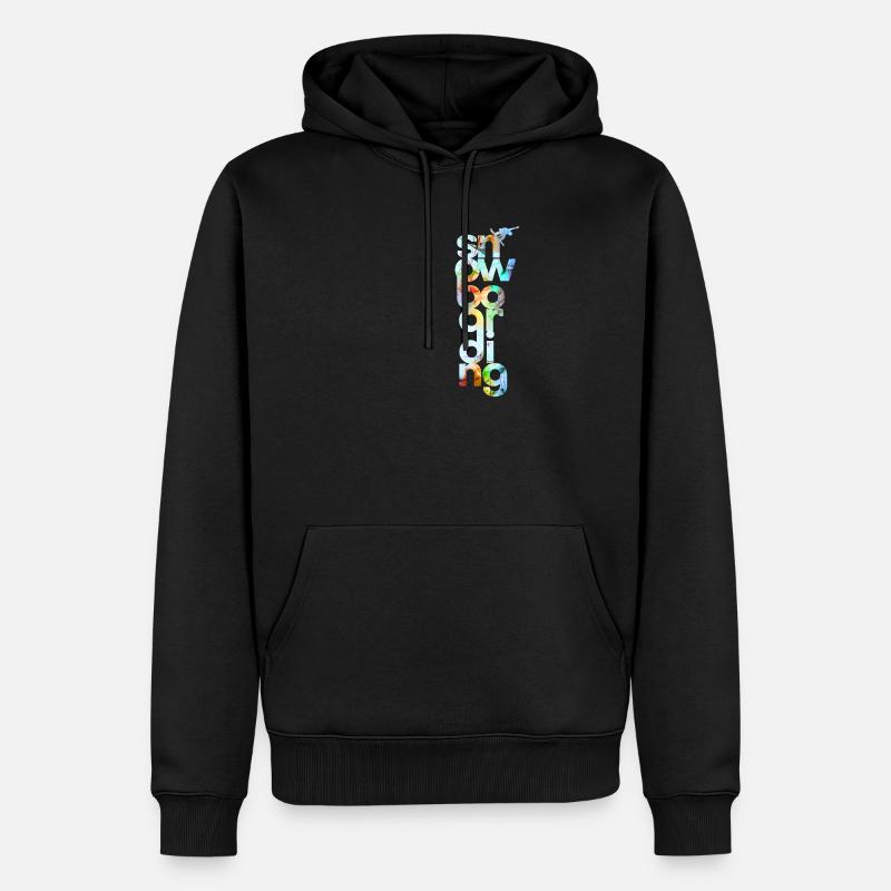 snowboard - Sweat à capuche Premium bio Homme - noir
