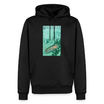 Bodensee Boottraum Illustration - Männer Premium Bio Hoodie - Schwarz - Vorne - Nico (187cm)