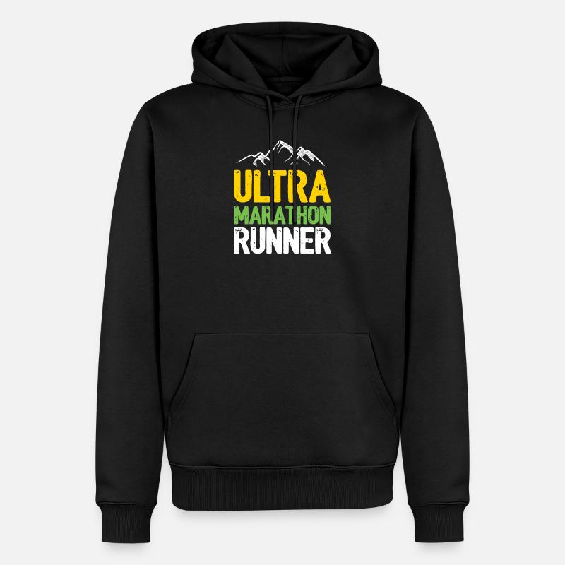 Ultra Marathon Runner - Männer Premium Bio Hoodie - Schwarz