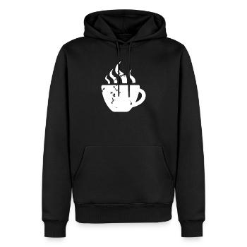 tasse à café Icône Retro Vintage Café Icon - Sweat à capuche Premium bio Homme - noir - Devant - Nico (187cm)
