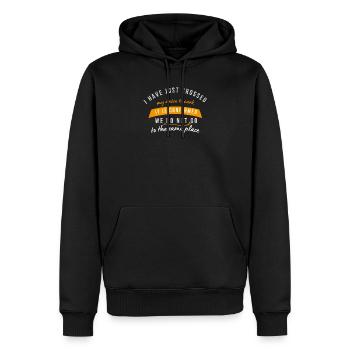Überkreuzte Wünsche, wir kehren nicht zurück - Männer Premium Bio Hoodie - Schwarz - Vorne - Nico (187cm)