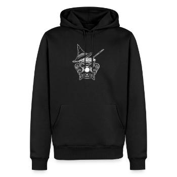 Chaudron de sorcière Chapeau de sorcière Sorcières Walpurgis Nuit - Sweat à capuche Premium bio Homme - noir - Devant - Nico (187cm)