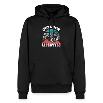 Jeeps Adventure Offroad - Men’s Premium Organic Hoodie - black - Front - Nico (187cm)