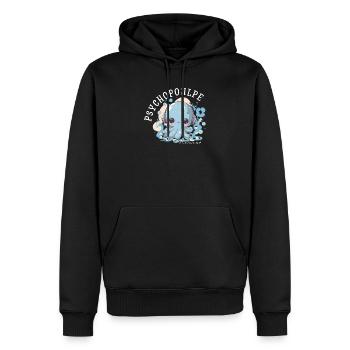 Kawaii Blue DJ Octopus - Männer Premium Bio Hoodie - Schwarz - Vorne - Nico (187cm)