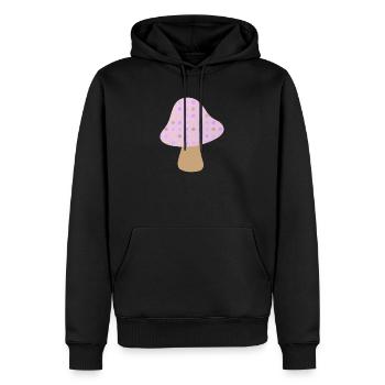 Pilz braun Punkte Dots pastell Wald Kinderzimmer - Männer Premium Bio Hoodie - Schwarz - Vorne - Nico (187cm)