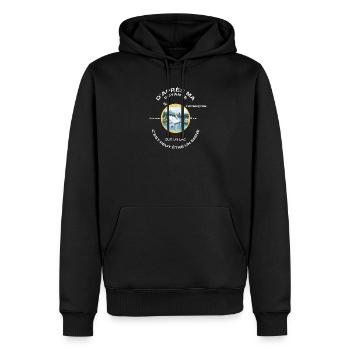 Cygne sur lac doré rond - Sweat à capuche Premium bio Homme - noir - Devant - Nico (187cm)