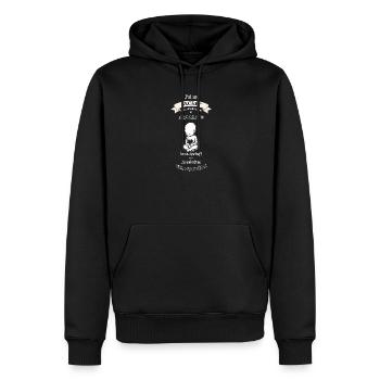 Secret dans le ventre de maman - Sweat à capuche Premium bio Homme - noir - Devant - Nico (187cm)