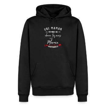 Maman Formidable et Mamie Exceptionnelle - Sweat à capuche Premium bio Homme - noir - Devant - Nico (187cm)