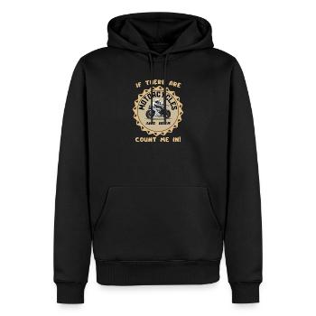 S’il y a des motos et de la bière - Sweat à capuche Premium bio Homme - noir - Devant - Nico (187cm)