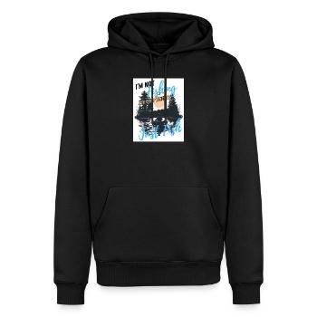 Juste du poisson, sans compliments - Sweat à capuche Premium bio Homme - noir - Devant - Nico (187cm)