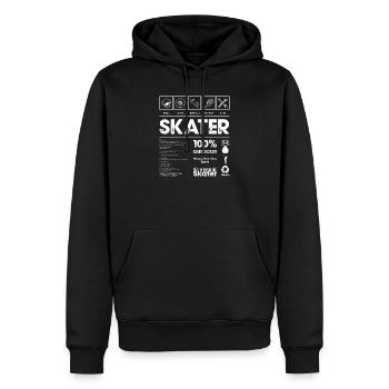 Bold Skateboard Outdoor Print - Männer Premium Bio Hoodie - Schwarz - Vorne - Nico (187cm)