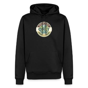 Vintage Globe Green Vibes uniquement - Sweat à capuche Premium bio Homme - noir - Devant - Nico (187cm)