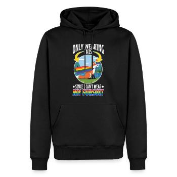 Certified furry - Männer Premium Bio Hoodie - Schwarz - Vorne - Nico (187cm)