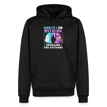 Révélation du sexe d’Halloween - Sweat à capuche Premium bio Homme - noir - Devant - Nico (187cm)