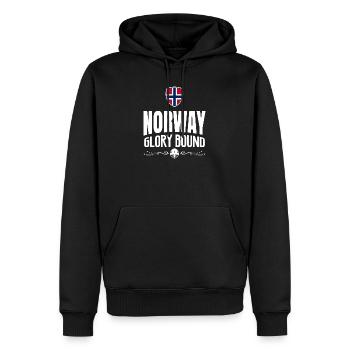 NORVÈGE GLOIRE - Sweat à capuche Premium bio Homme - noir - Devant - Nico (187cm)