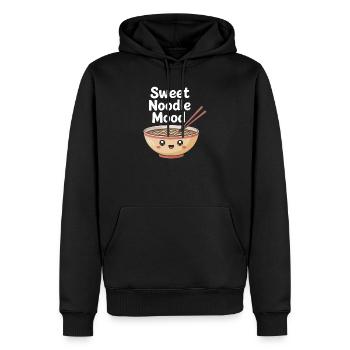 Sweet Noodle Mood - Männer Premium Bio Hoodie - Schwarz - Vorne - Nico (187cm)