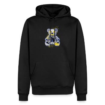 Graffiti Bär Metall Neon Street Art - Männer Premium Bio Hoodie - Schwarz - Vorne - Nico (187cm)