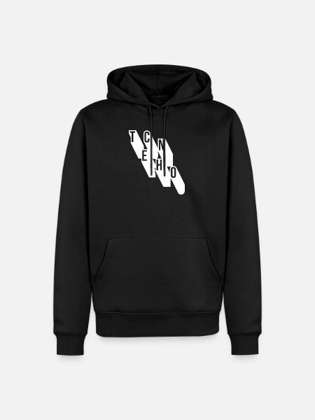 techno music geometric logo design - Men’s Premium Organic Hoodie - black