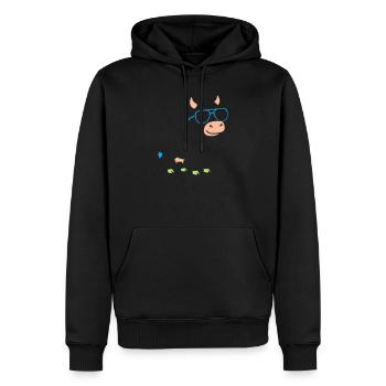 Coole Kuh Sonnenbrille Abstrakt Vektor - Männer Premium Bio Hoodie - Schwarz - Vorne - Nico (187cm)