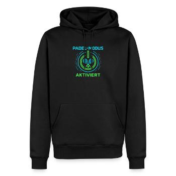 Padel-Modus aktiviert - Männer Premium Bio Hoodie - Schwarz - Vorne - Nico (187cm)