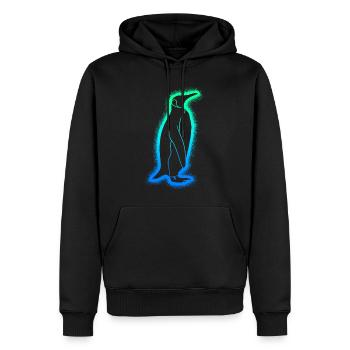 Pinguine Kinder Herren Jungen Pinguin - Männer Premium Bio Hoodie - Schwarz - Vorne - Nico (187cm)