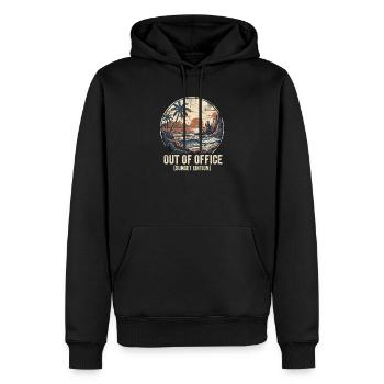 Absent du bureau - Sweat à capuche Premium bio Homme - noir - Devant - Nico (187cm)