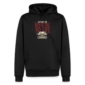 Poetcore Poète Poésie Dark Academia Gift - Sweat à capuche Premium bio Homme - noir - Devant - Nico (187cm)