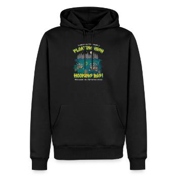 Floating High Hooking Big Carp Fishing Design - Men’s Premium Organic Hoodie - black - Front - Nico (187cm)