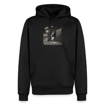 Beaver Paper Mill Industrial Retro Animal Crime - Sweat à capuche Premium bio Homme - noir - Devant - Nico (187cm)
