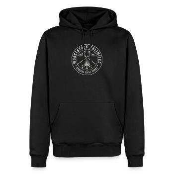 Grill à bâtonnets de saucisse - Sweat à capuche Premium bio Homme - noir - Devant - Nico (187cm)