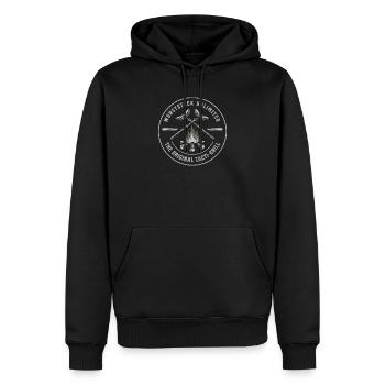 Original Tactical Grill Emblem - Men’s Premium Organic Hoodie - black - Front - Nico (187cm)