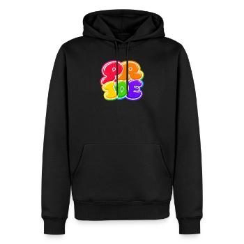Pride Bubble Rainbow CSD Shirt Sticker - Men’s Premium Organic Hoodie - black - Front - Nico (187cm)