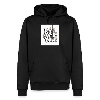 Buh auf dich! Süße Geister Halloween - Männer Premium Bio Hoodie - Schwarz - Vorne - Nico (187cm)