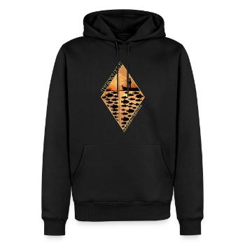 Wenn ich angeln gehe - Männer Premium Bio Hoodie - Schwarz - Vorne - Nico (187cm)