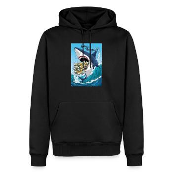Restez affamé - La vision de la richesse - Sweat à capuche Premium bio Homme - noir - Devant - Nico (187cm)