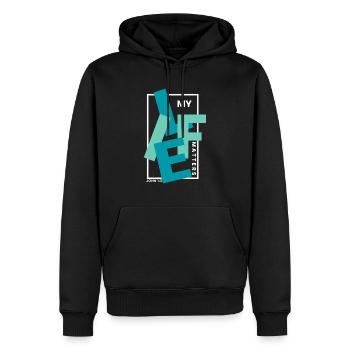 Mein Leben zählt - Christian Clothing - Männer Premium Bio Hoodie - Schwarz - Vorne - Nico (187cm)