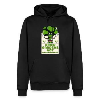 Grow Gardens Not Government - Männer Premium Bio Hoodie - Schwarz - Vorne - Nico (187cm)