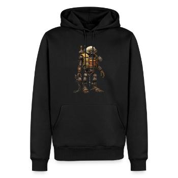 Roboter - Männer Premium Bio Hoodie - Schwarz - Vorne - Nico (187cm)