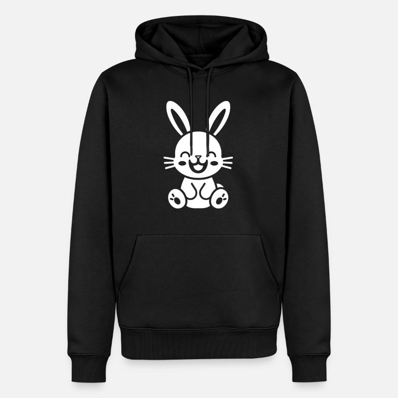 Petit bébé lapin - Sweat à capuche Premium bio Homme - noir
