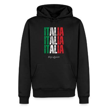 Flagge Italiens, italienischer Stolz - Männer Premium Bio Hoodie - Schwarz - Vorne - Nico (187cm)