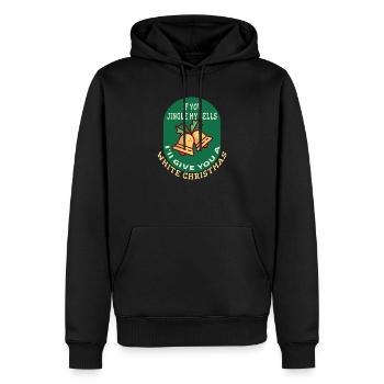 Humour de Noël Hommes Si vous sonnez mes cloches - Sweat à capuche Premium bio Homme - noir - Devant - Nico (187cm)