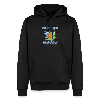Das Ist Gerda Wir Joggen Gemeinsam Jogging Spruch - Männer Premium Bio Hoodie - Schwarz - Vorne - Nico (187cm)