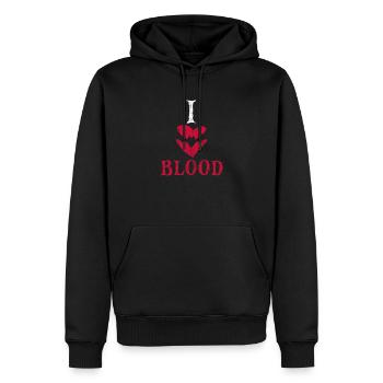 Halloween Vampire Bat I Love Blood - Men’s Premium Organic Hoodie - black - Front - Nico (187cm)