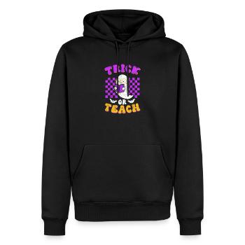 Halloween Lehrer Trick Or Teach - Männer Premium Bio Hoodie - Schwarz - Vorne - Nico (187cm)