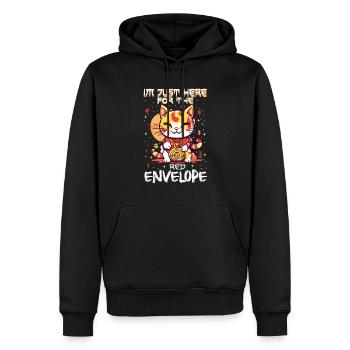 Chat porte-bonheur du Nouvel An chinois juste ici pour le - Sweat à capuche Premium bio Homme - noir - Devant - Nico (187cm)