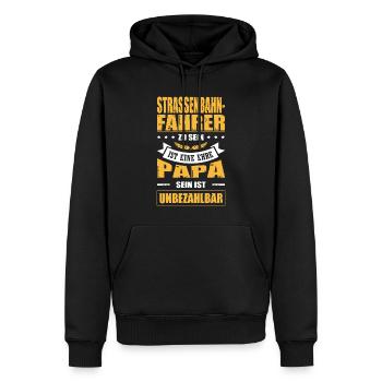 Strassenbahnfahrer Sein Eine Ehre Papa Vatertag - Männer Premium Bio Hoodie - Schwarz - Vorne - Nico (187cm)