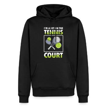 On The Tennis Court - Männer Premium Bio Hoodie - Schwarz - Vorne - Nico (187cm)