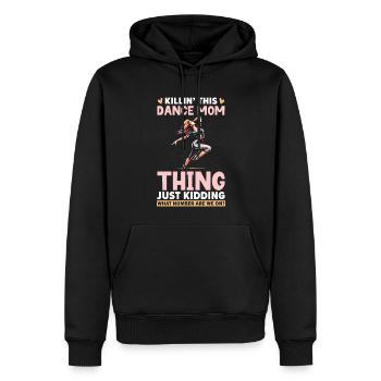 Maman danse danse la meilleure maman de tous les temps, - Sweat à capuche Premium bio Homme - noir - Devant - Nico (187cm)