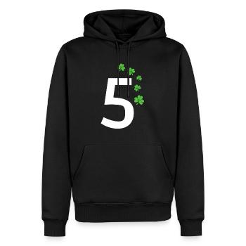5 - Men’s Premium Organic Hoodie - black - Front - Nico (187cm)
