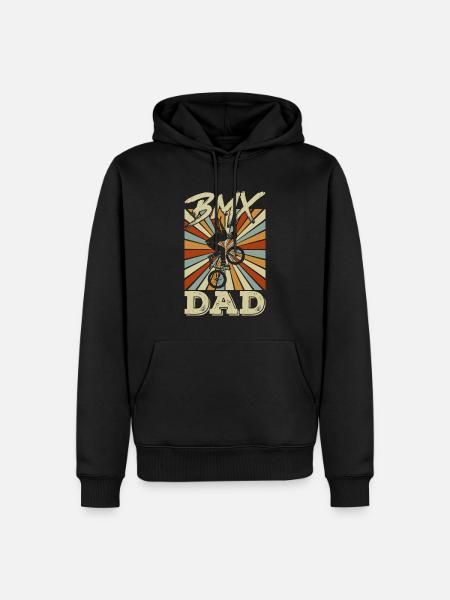 BMX Dad - Vater Eltern - Männer Premium Bio Hoodie - Schwarz